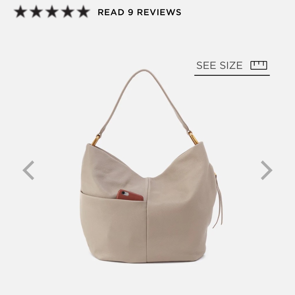 Grey Hobo leather bag